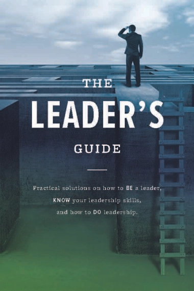 An image with a ladder and a subordinate at the top, titled The Leader's Guide.