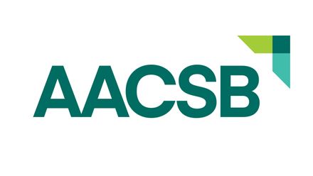 Accreditor logo for AACSB in color