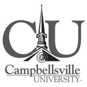 An image of the Campbellsville University Logo in black and white