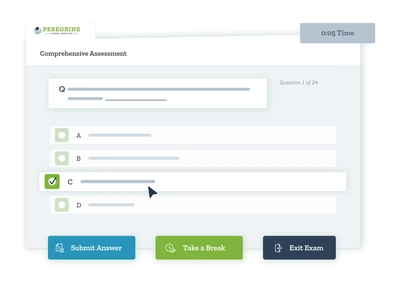 Image of an example of the user interface in the knowledge based assessments