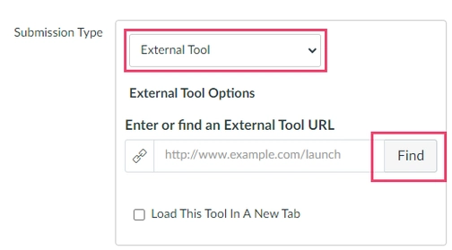 An image of external tool in canvas integration setup