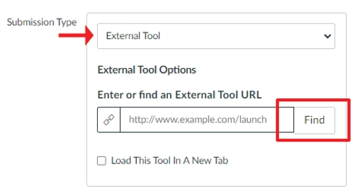An image of external tool in canvas integration setup