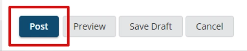 An image of the post option in sakai integration setup