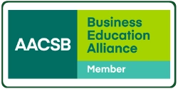 graphic that says AACSB Business Education Alliance Member