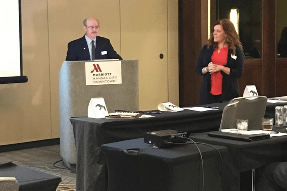Olin O. Oedekoven and Kayla Vos speaking at the ACBSP Conference.