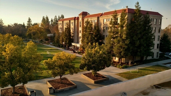 Exterior view of a building at Fresno Pacific University